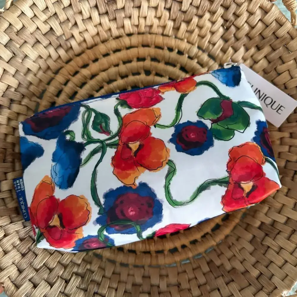 Clinique x Jonathan Cohen Floral Cosmetic Makeup Bag